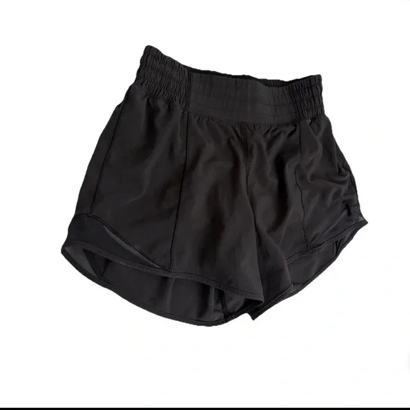 Lululemon Hotty Hot Shorts *High-Rise Long 4Black Size 2 W7ARIT Athletic Gym